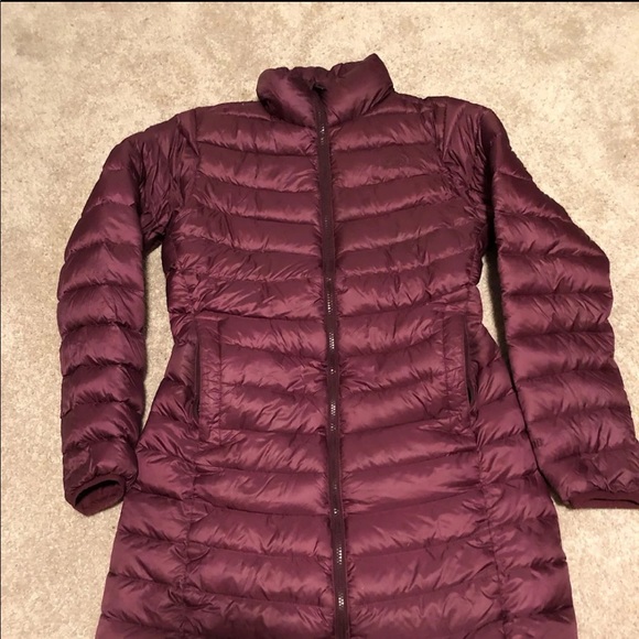 The North Face Long Burgundy Jacket S/P - Picture 1 of 8